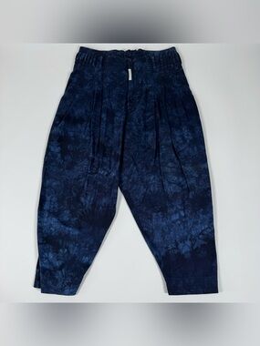 Vintage 80’s Z Cavaricci Blue High Waist Pleated Tapered Leg Acid Wash Pants USA